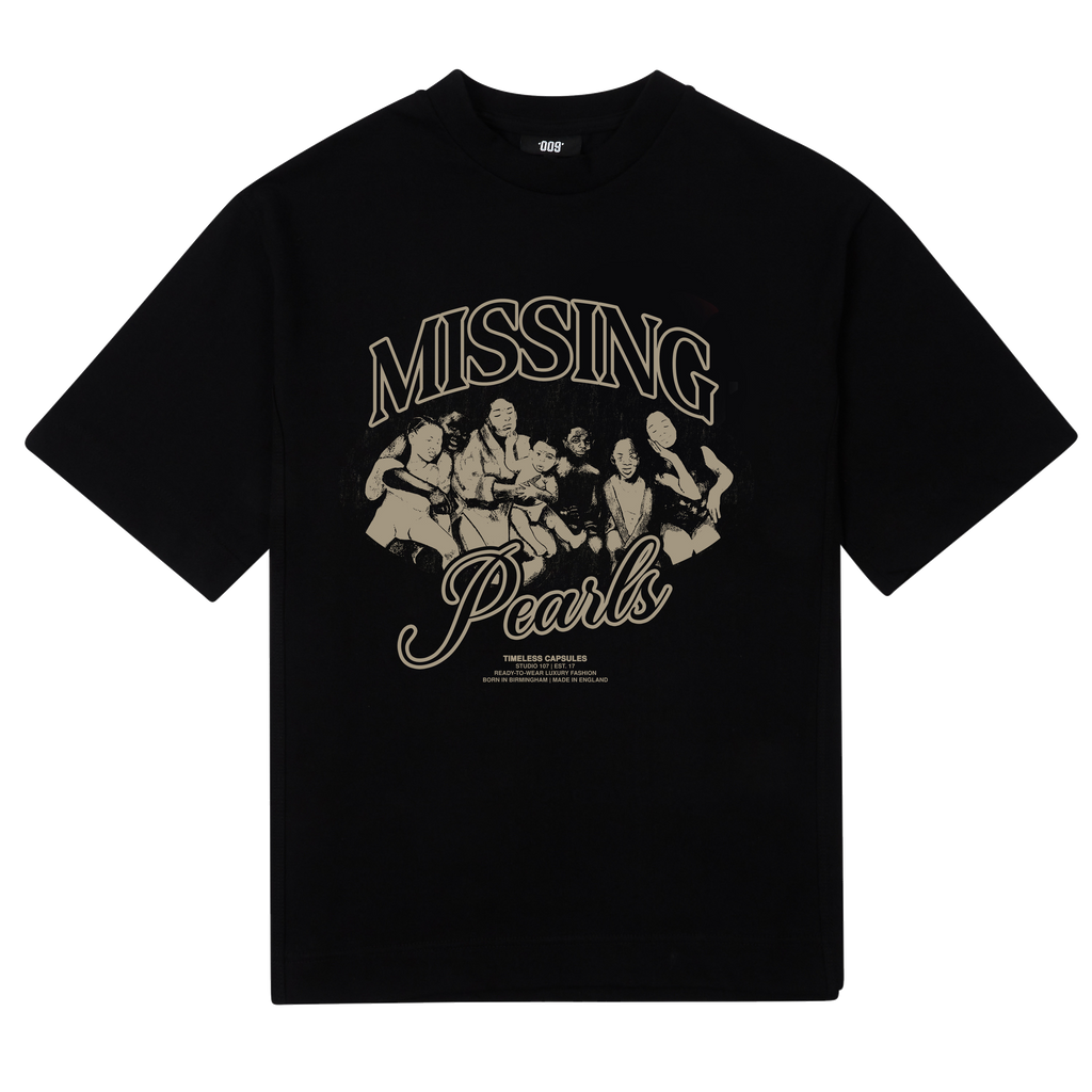 Missing Pearls T Shirt - Black - '009'